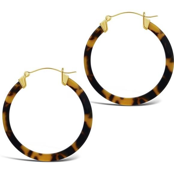 Jewelry - 50mm Resin Hoop Earrings